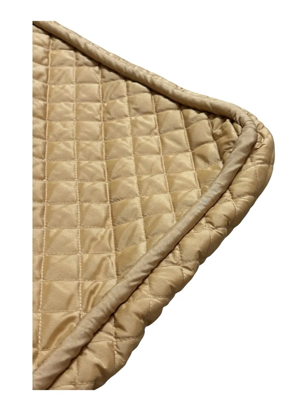 2 Waverly Home Square Quilted Euro Pillow Shams Cushion Style Diamond Gold Camel